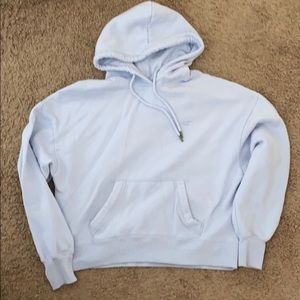 Blue Hollister Cropped Hoodie